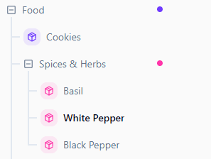 Inventory management product groups - drag and drop